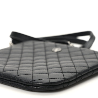 Chanel Aged Calfskin Quilted Crossbody Bag Black 8 of 8