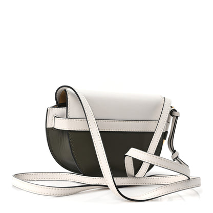 Loewe Calfskin Mini Gate Crossbody Bag Khaki Green Soft White 3 of 10