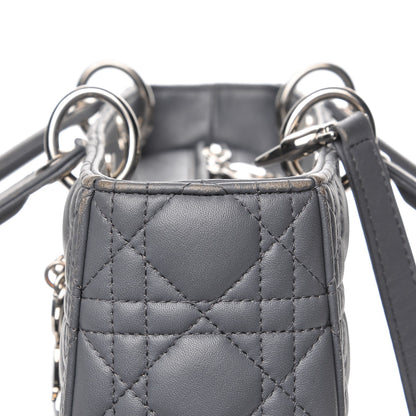 Christian Dior Lambskin Cannage Large Lady Dior Grey 16 of 20