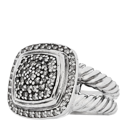David Yurman Sterling Silver Diamond 11mm Albion Pave Ring 52 6 3 of 6