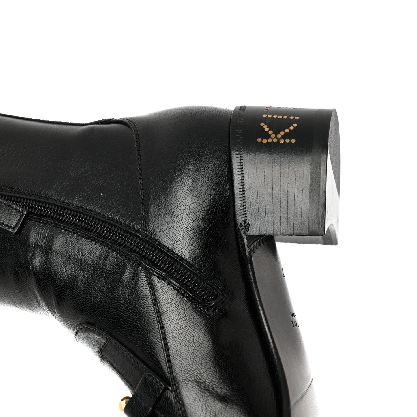 Goatskin Kitten Chain Horsebit Ankle Boots 37 Black