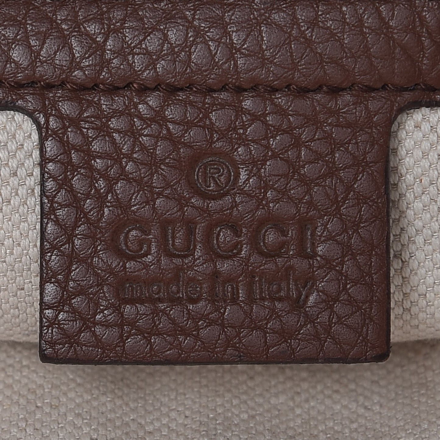Pebbled Calfskin Large Soho Briefcase Brown