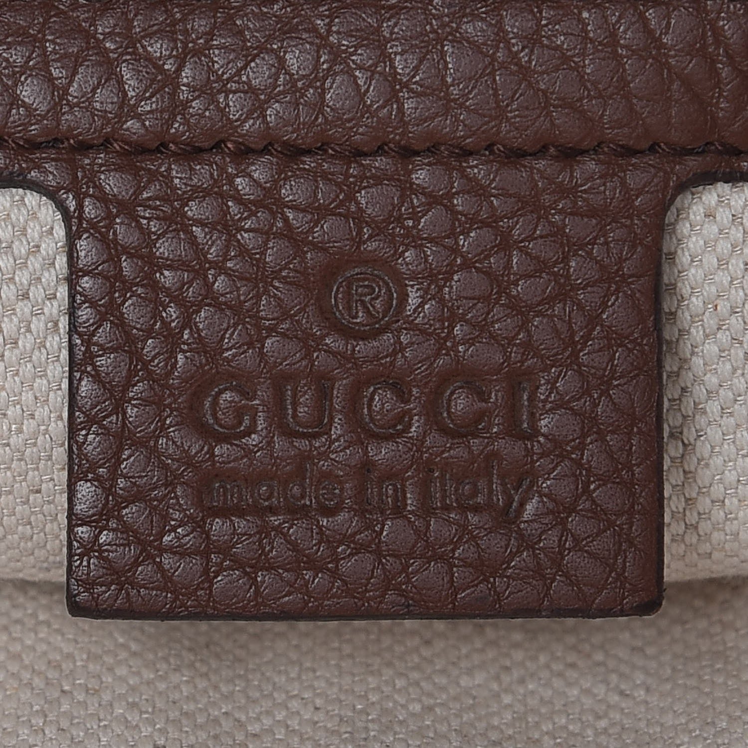 Gucci Pebbled Calfskin Large Soho Briefcase Brown 6 of 7
