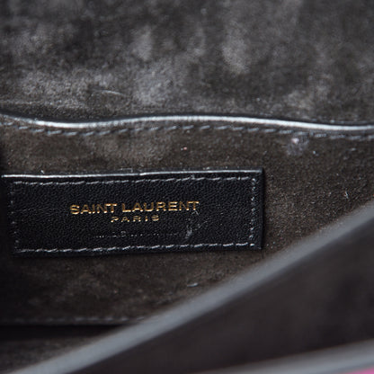Saint Laurent Metallic Calfskin Small Monogram Sunset Fuchsia 5 of 12