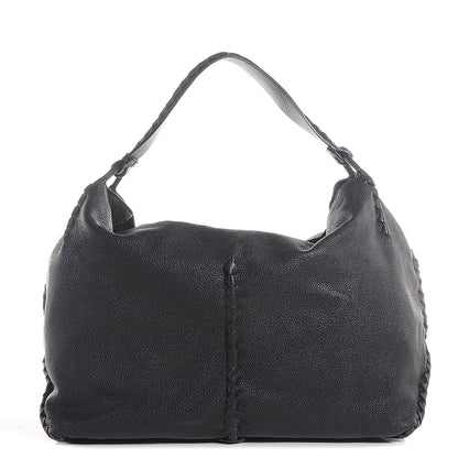 Bottega Veneta Washed Cervo Shoulder Bag Dark Navy 1 of 8