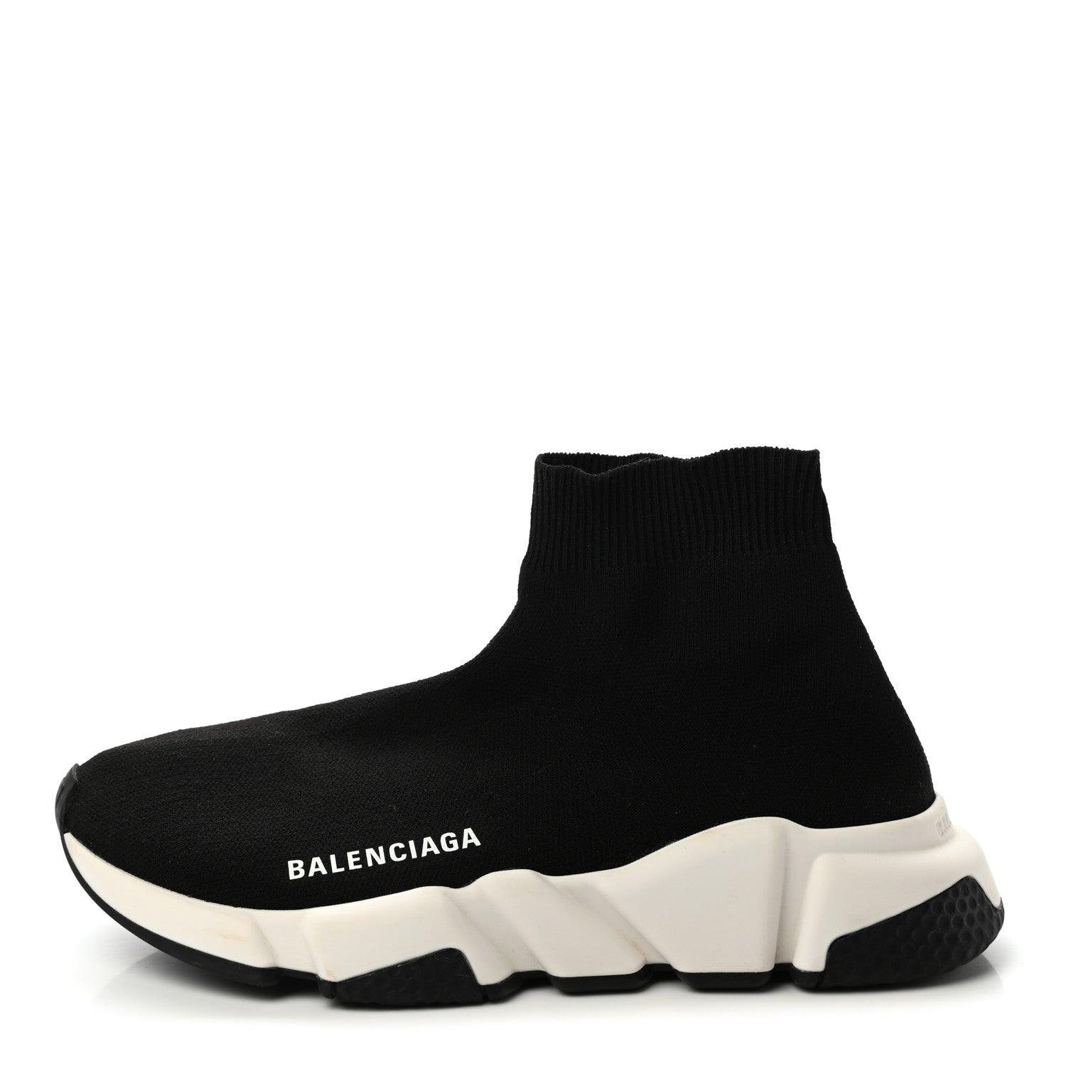 Balenciaga Neoprene Knit Womens Speed Sneakers 36 Black White 1 of 9