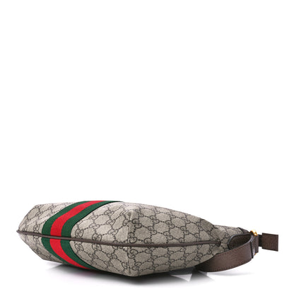 Gucci GG Supreme Monogram Web Small Ophidia Half Moon Hobo Brown 10 of 12