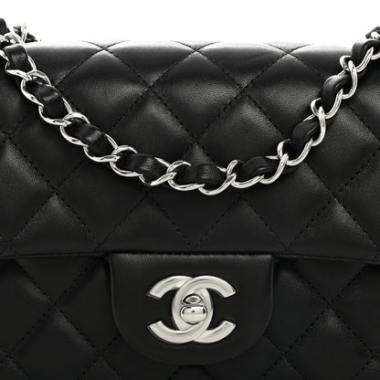 Chanel Lambskin Quilted Mini Rectangular Flap Black 8 of 10