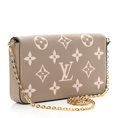Louis Vuitton Empreinte Monogram Giant Felicie Pochette Tourterelle Creme 4 of 11