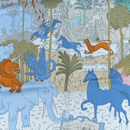 Hermes Silk Le Carnaval des Animaux Scarf 90 2 of 3