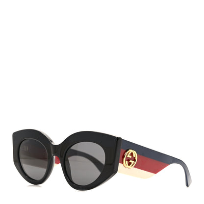Gucci Acetate Oversized Rectangle Frame Web Sunglasses GG0275S Black 1 of 7