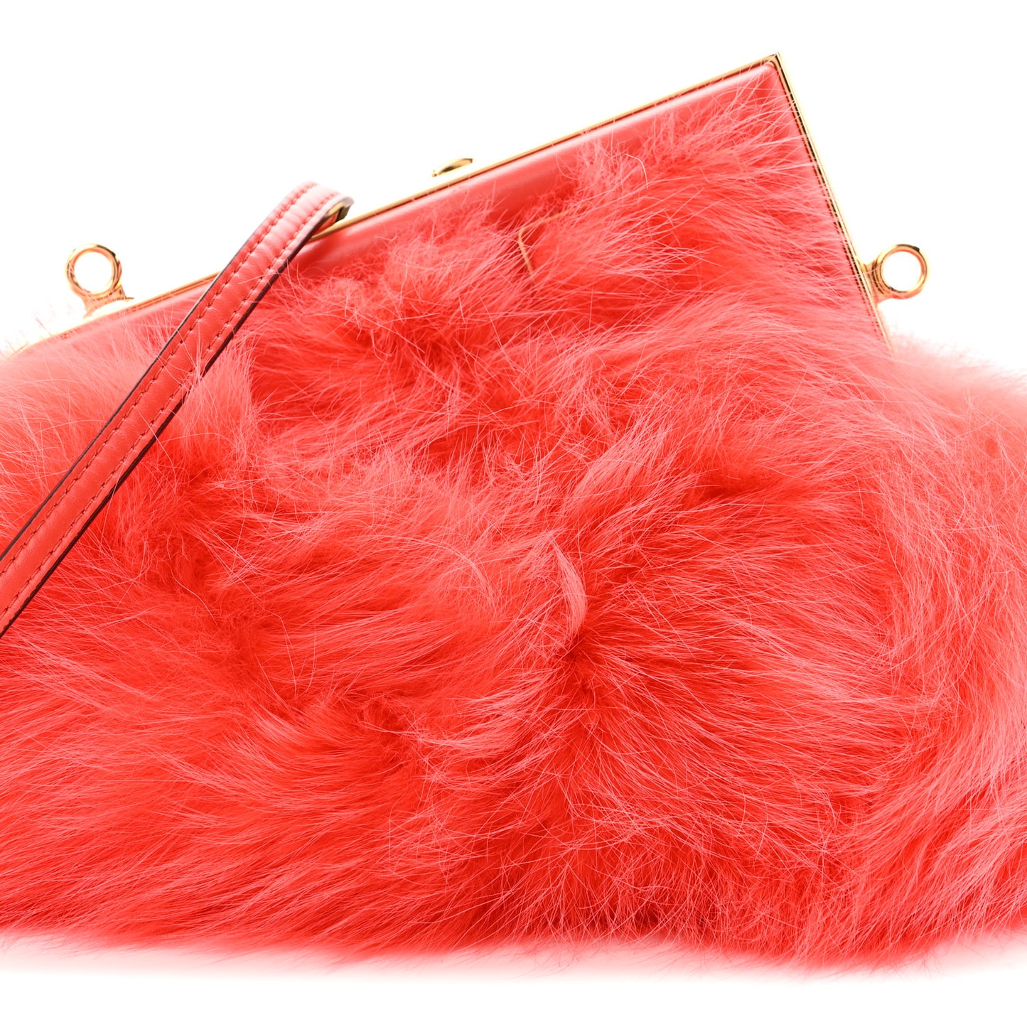 Fox Fur Shiny Nappa Small Fendi First Papavero