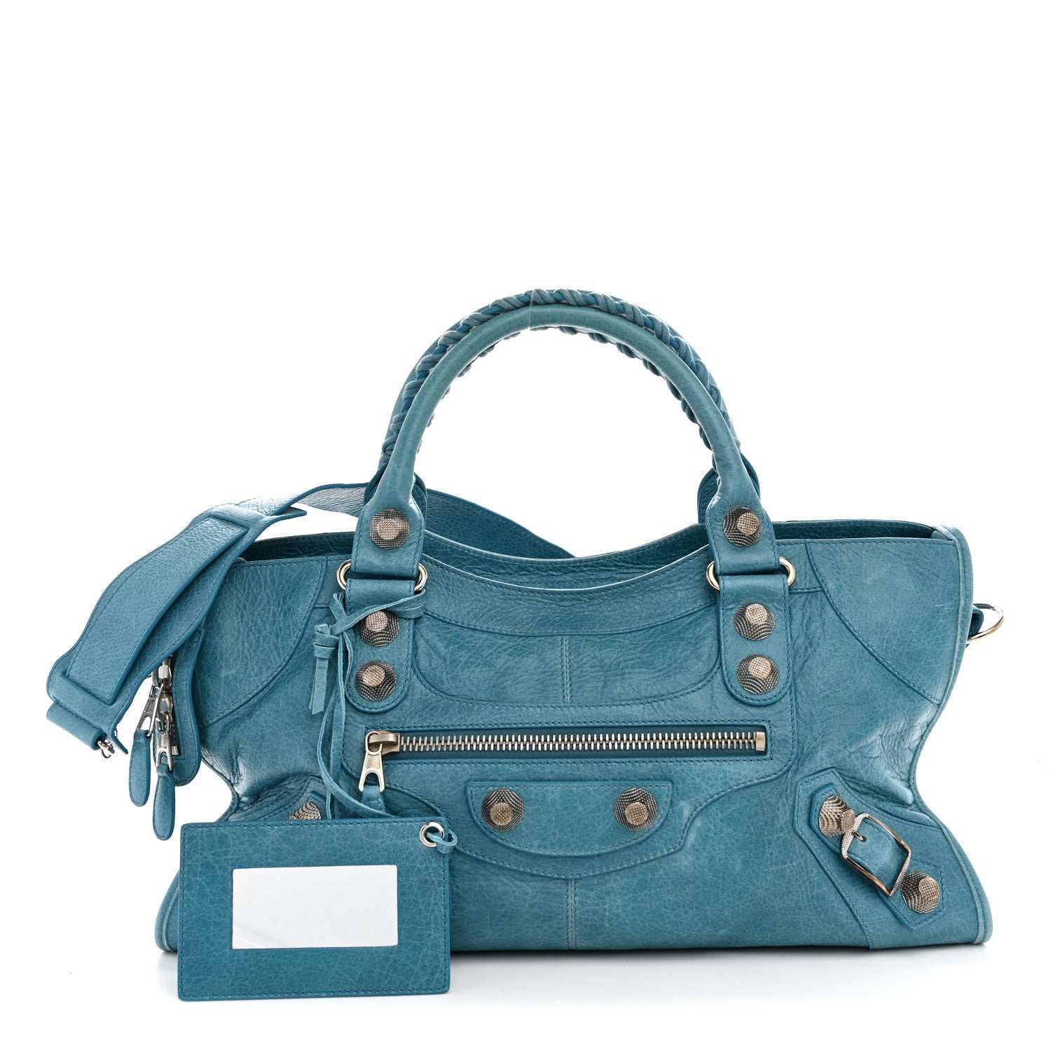Balenciaga Agneau Giant 21 Silver Hardware Part Time Aquamarine 3 of 12