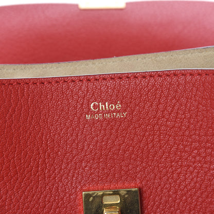 Chloe Grained Lambskin Mini Drew Shoulder Bag Plaid Red 6 of 12
