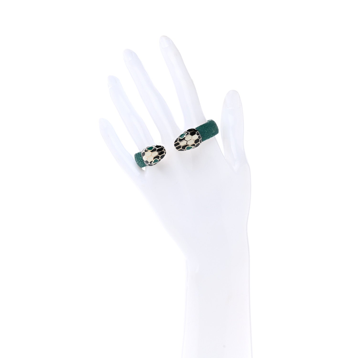 Bulgari Galuchat Serpenti Forever Bracelet Green 2 of 5