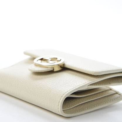 Gucci Dollar Calfskin Interlocking G French Wallet Ivoire 6 of 9