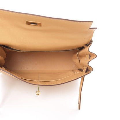 Hermes Taurillon Clemence Kelly Retourne 32 Sable 6 of 13