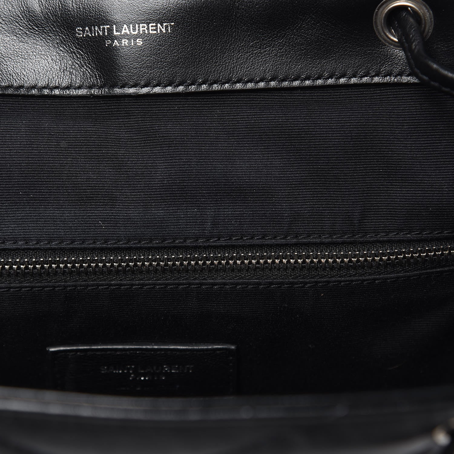 Saint Laurent Calfskin Y Quilted Monogram Medium Loulou Backpack Black 14 of 18