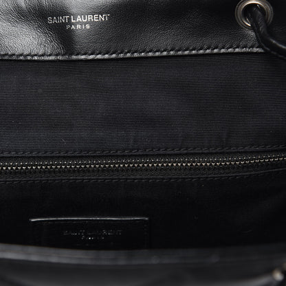 Saint Laurent Calfskin Y Quilted Monogram Medium Loulou Backpack Black 14 of 18