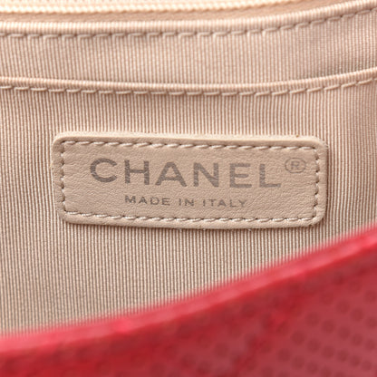 Chanel Lambskin Perforated Jumbo Punch Flap Red 8 of 11