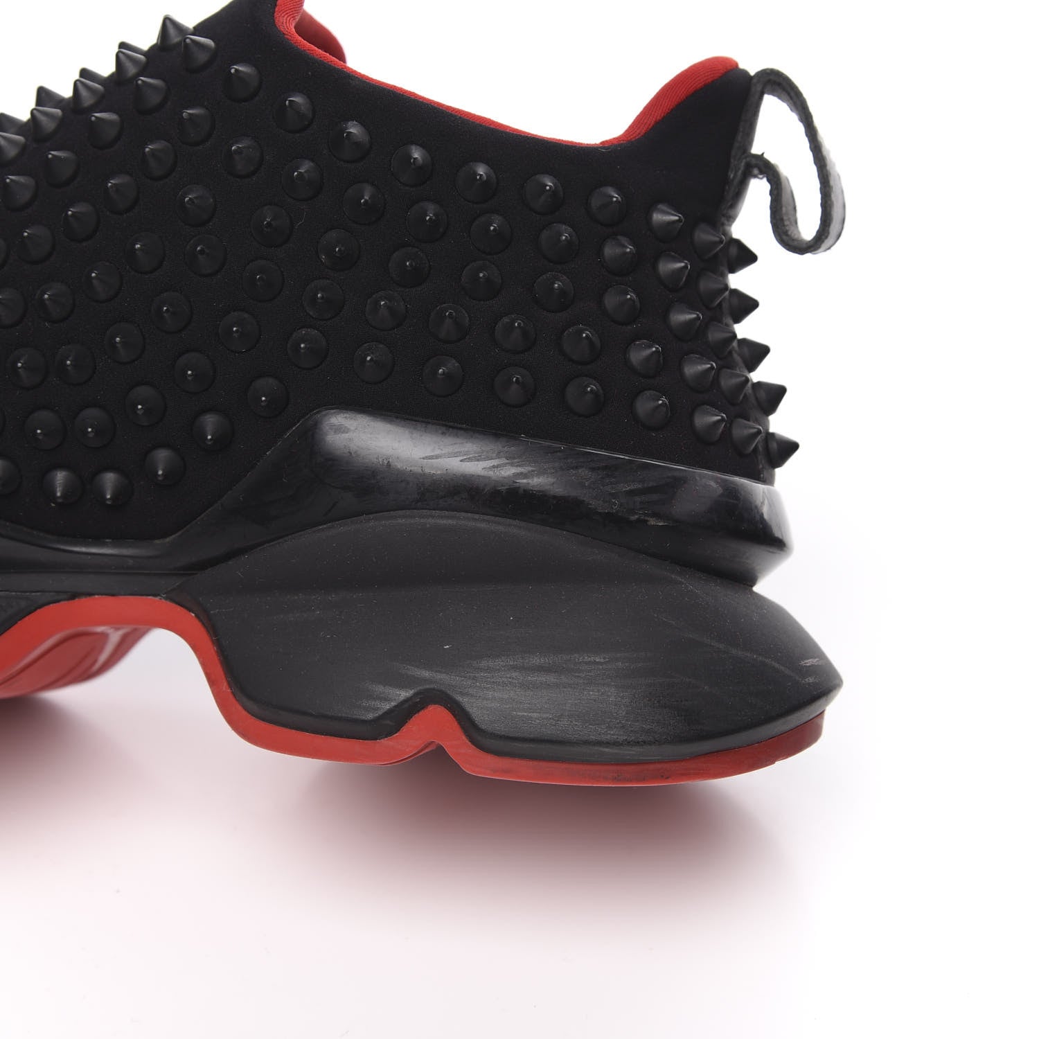 Christian Louboutin Neoprene Spike Sock Donna Flat Sneakers 37 Black 10 of 10
