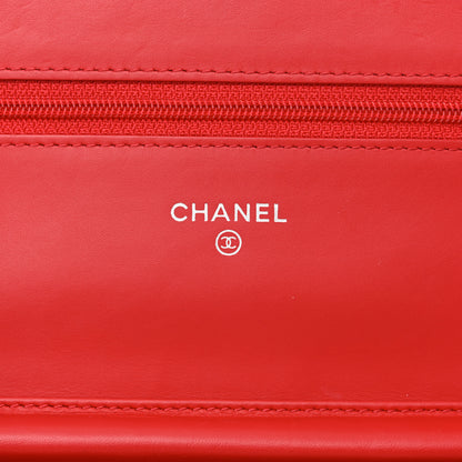 Chanel Caviar Timeless CC Wallet On Chain WOC Red 6 of 14