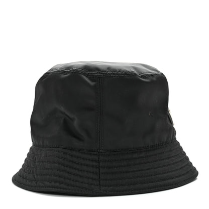 Prada Re-Nylon Metal Triangle Logo Mens Bucket Hat S Black 5 of 10