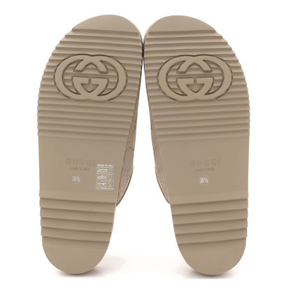 Gucci Suede GG Guccissima Womens Horsebit Mules 38.5 Beige 11 of 22