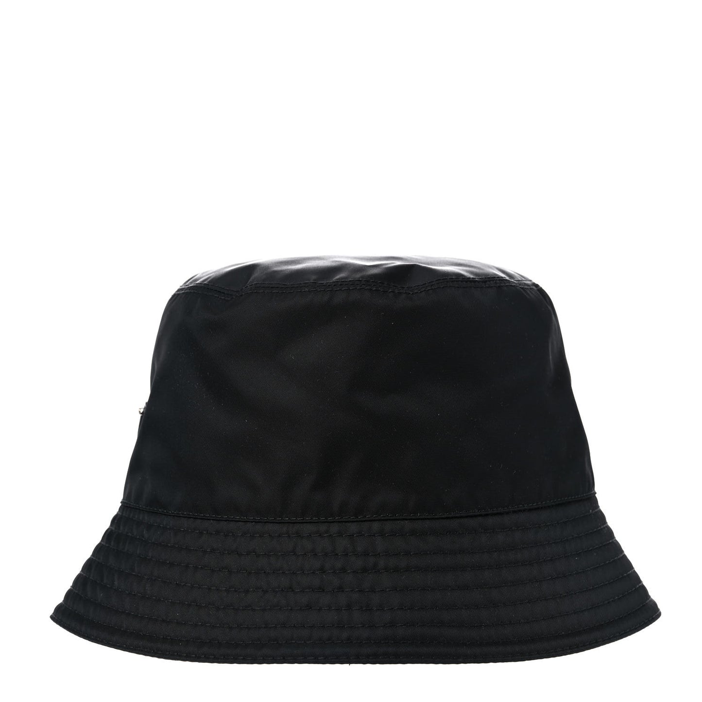 Re-Nylon Metal Triangle Logo Womens Bucket Hat M Black