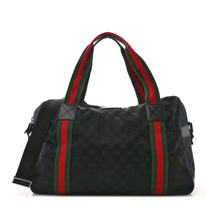 Gucci GG Monogram Web Duffle Bag  Black 1 of 11