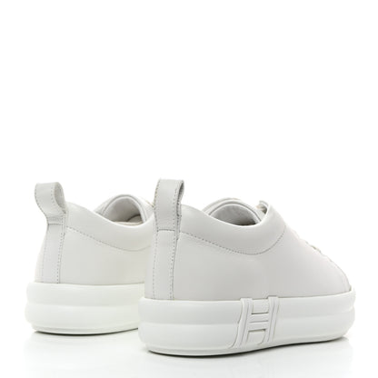 Hermes Calfskin Womens Happy Sneakers 36 White 4 of 9