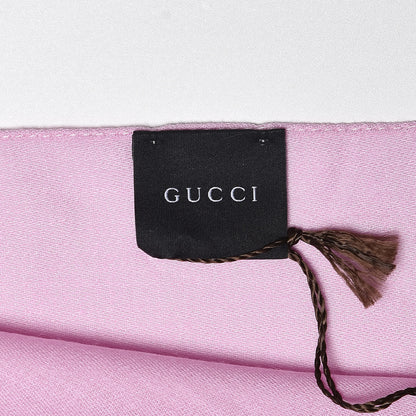 Gucci Wool Silk GG Monogram GGNat Scarf Rose 4 of 6