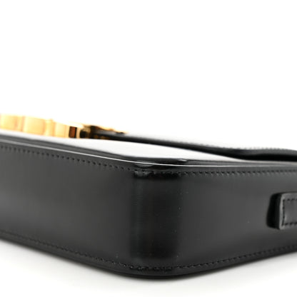 Celine Shiny Calfskin Triomphe Shoulder Bag Black 10 of 15