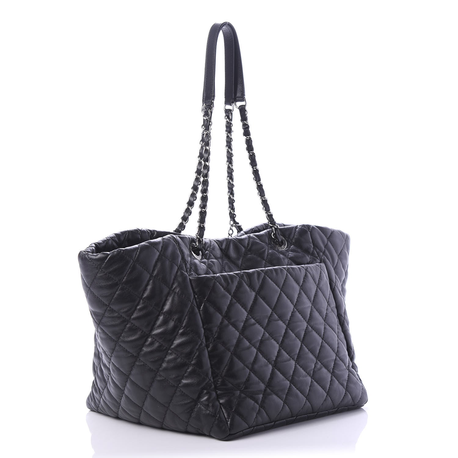 Chanel Lambskin Quilted Week End on Mars Tote Black 3 of 11