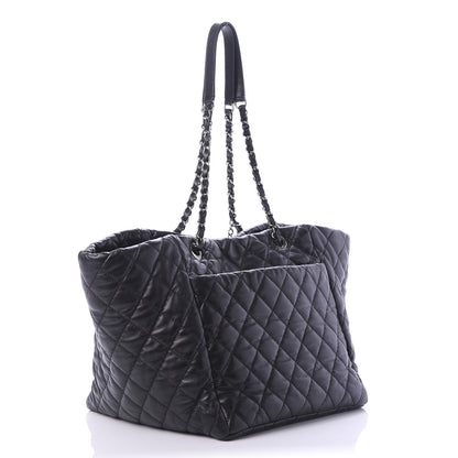 Chanel Lambskin Quilted Week End on Mars Tote Black 3 of 11