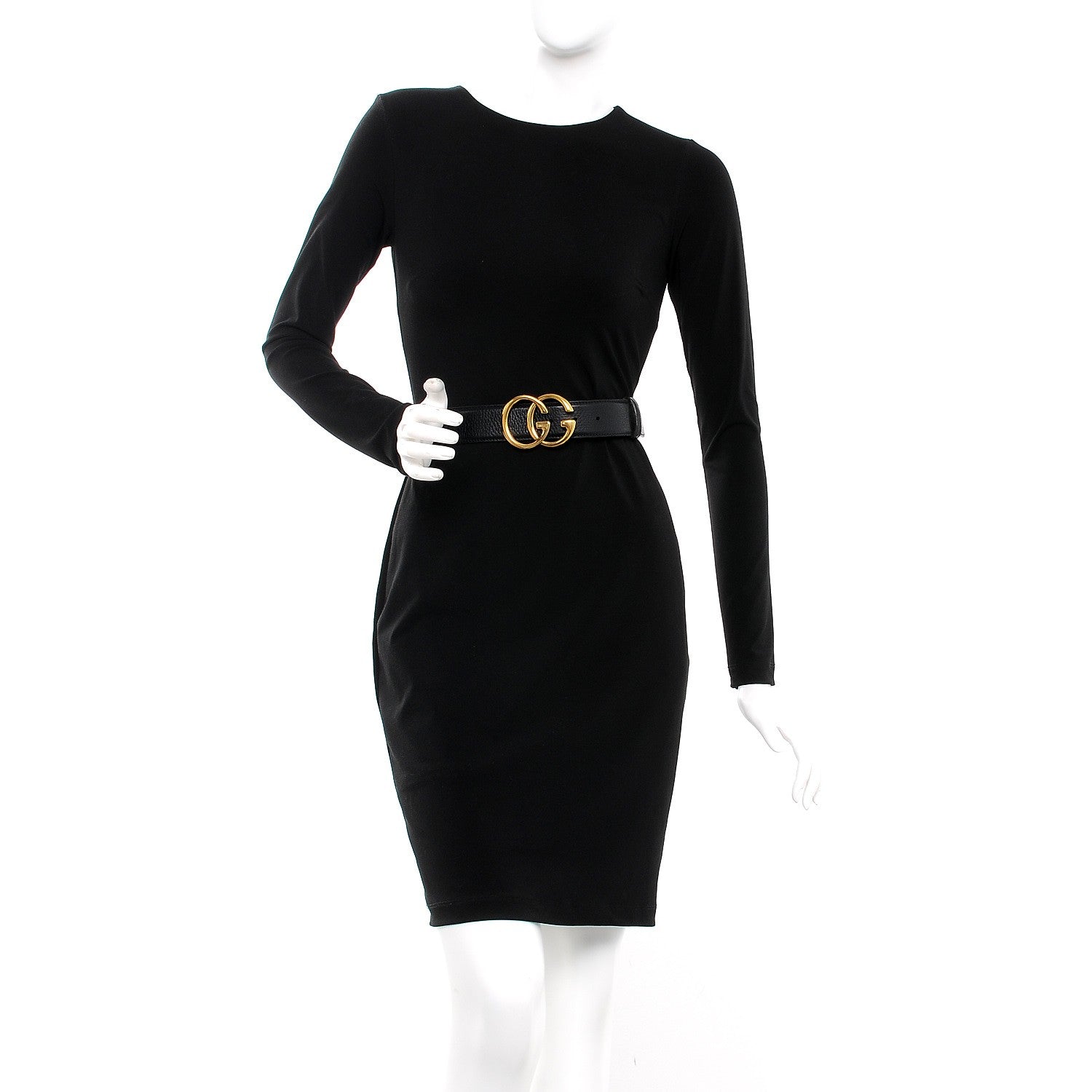 Gucci Grained Calfskin Double G 40mm Belt 85 34 Black 2 of 6