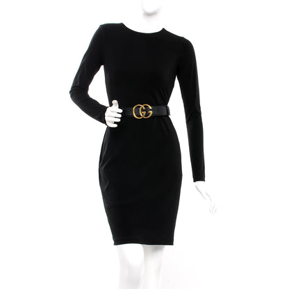 Gucci Grained Calfskin Double G 40mm Belt 85 34 Black 2 of 6