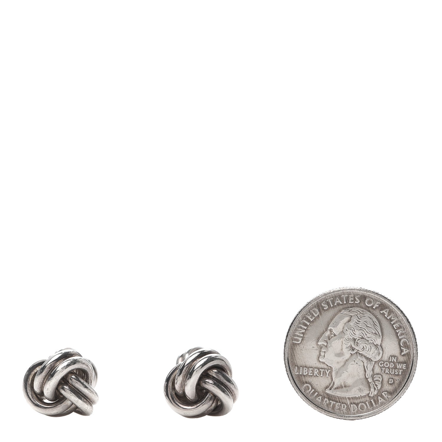 Tiffany Sterling Silver Double Knot Cufflinks 2 of 5