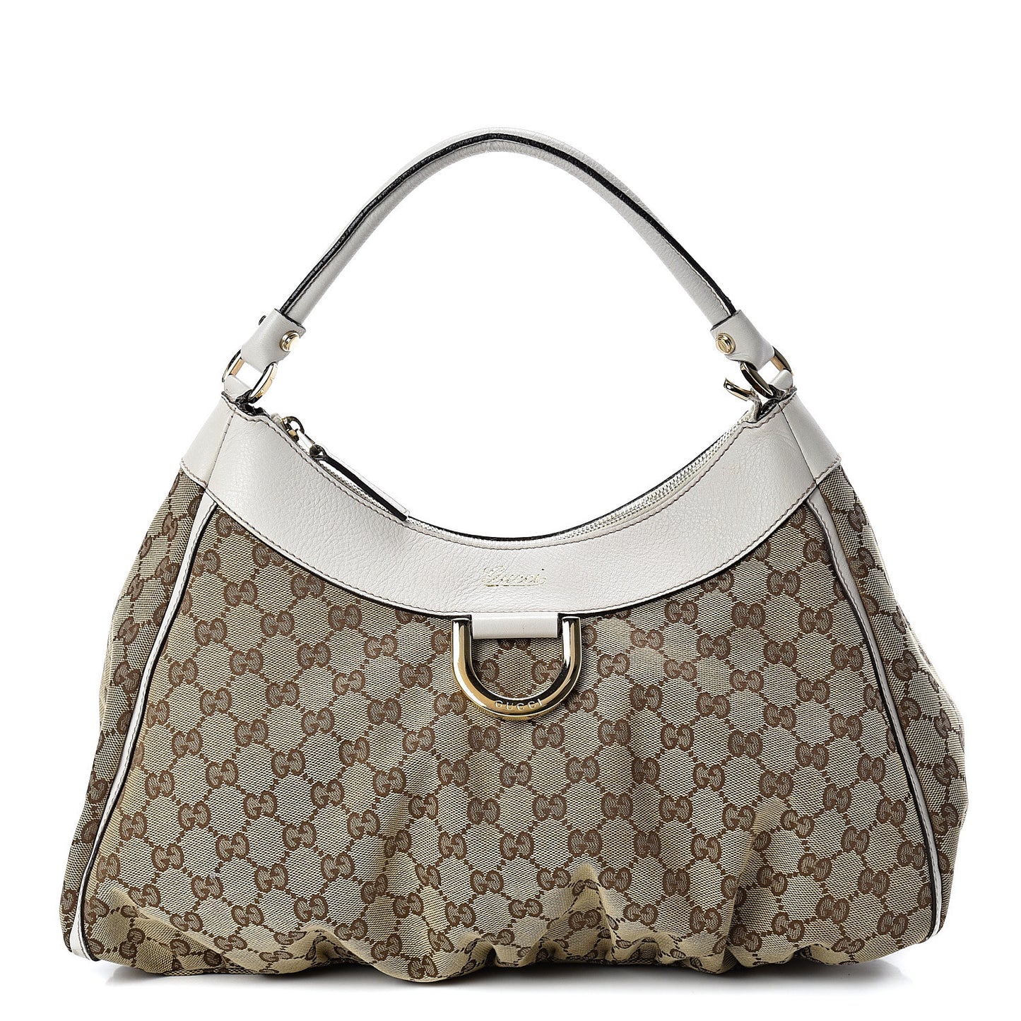 Monogram Large D Gold Hobo Off White