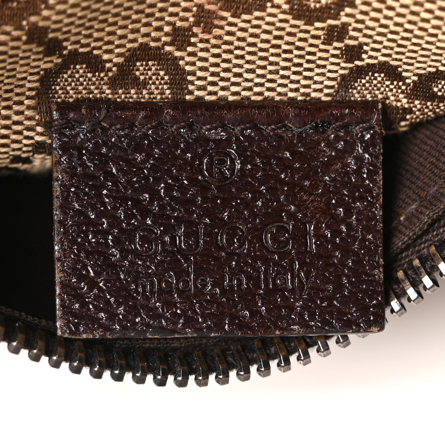 GG Monogram Web Double Pocket Belt Bag Dark Brown