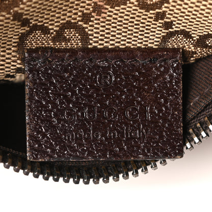 Gucci GG Monogram Web Double Pocket Belt Bag Dark Brown 6 of 10