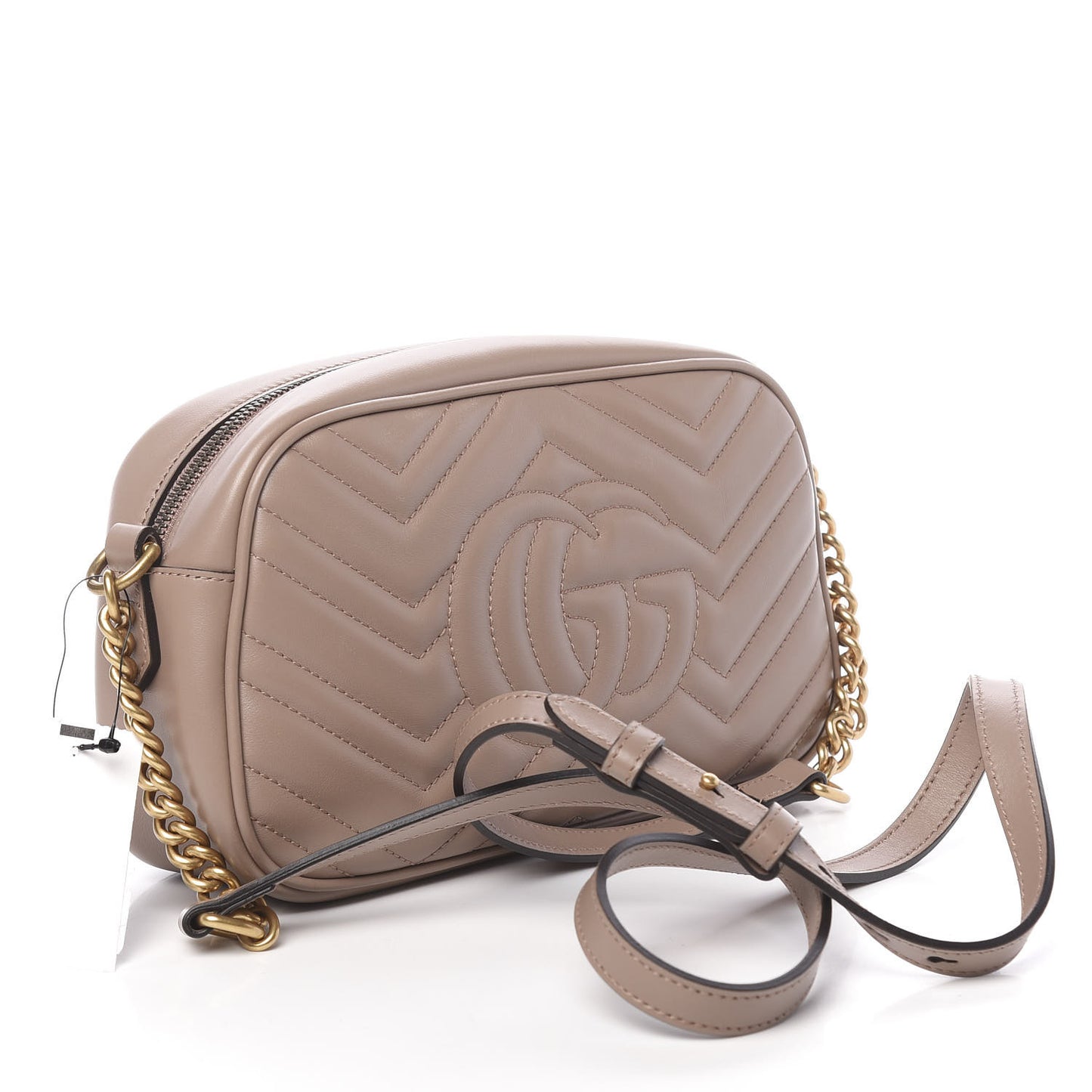 Calfskin Matelasse Small GG Marmont Chain Shoulder Bag Porcelain Rose