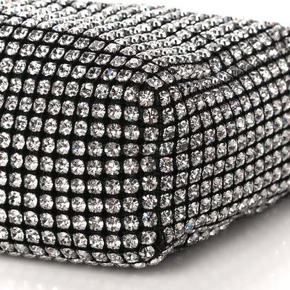 Alexander Wang Mesh Crystal Rhinestone Mini Heiress Pouch Black Silver 6 of 11