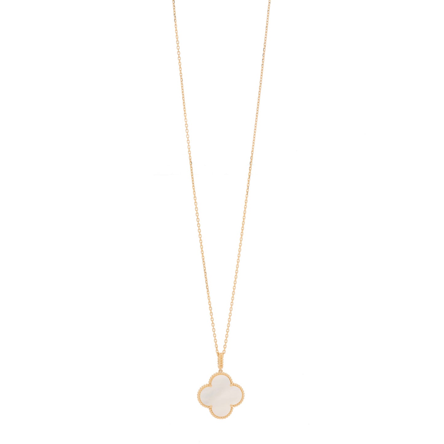 18K Yellow Gold Mother of Pearl Magic Alhambra Long Necklace