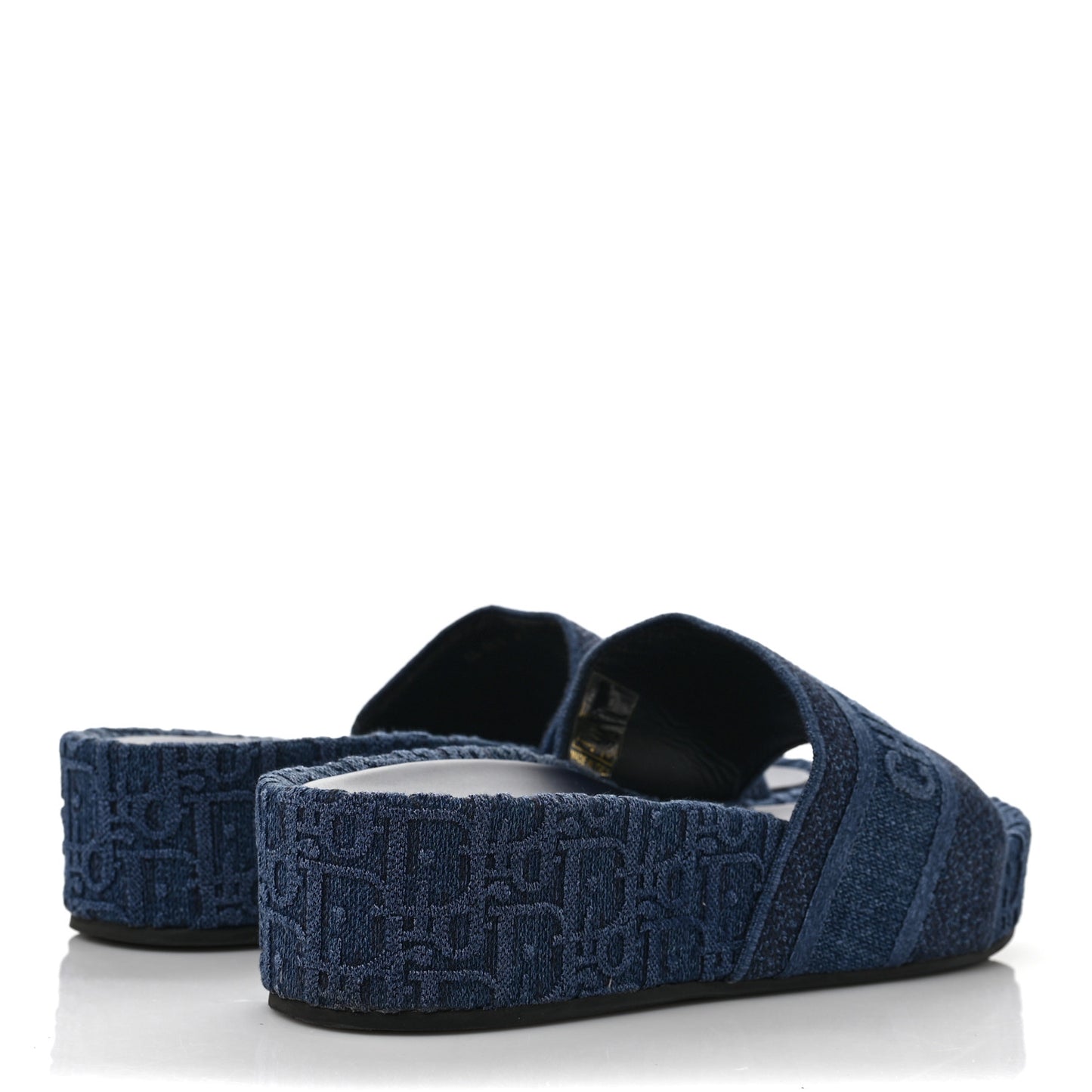 Oblique Denim D-Way Platform Sandal 42 Blue