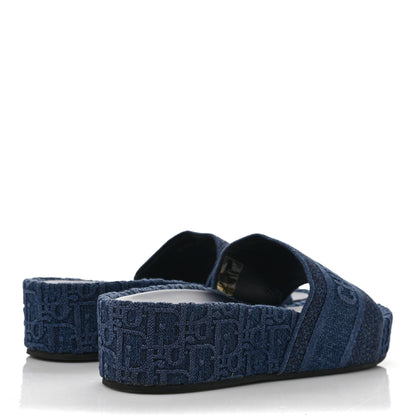 Christian Dior Oblique Denim D-Way Platform Sandal 42 Blue 4 of 10