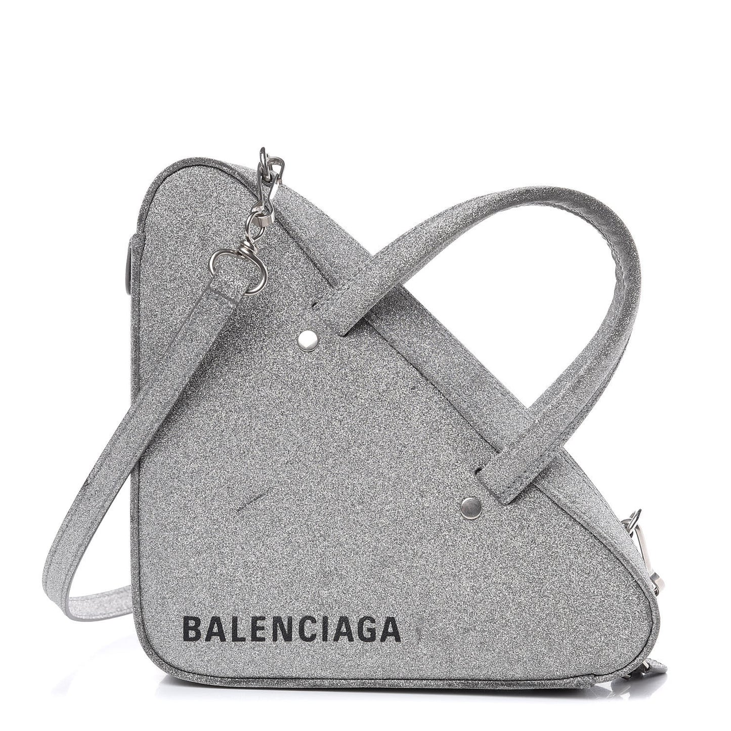 Glitter XS Triangle Duffle Argent Black