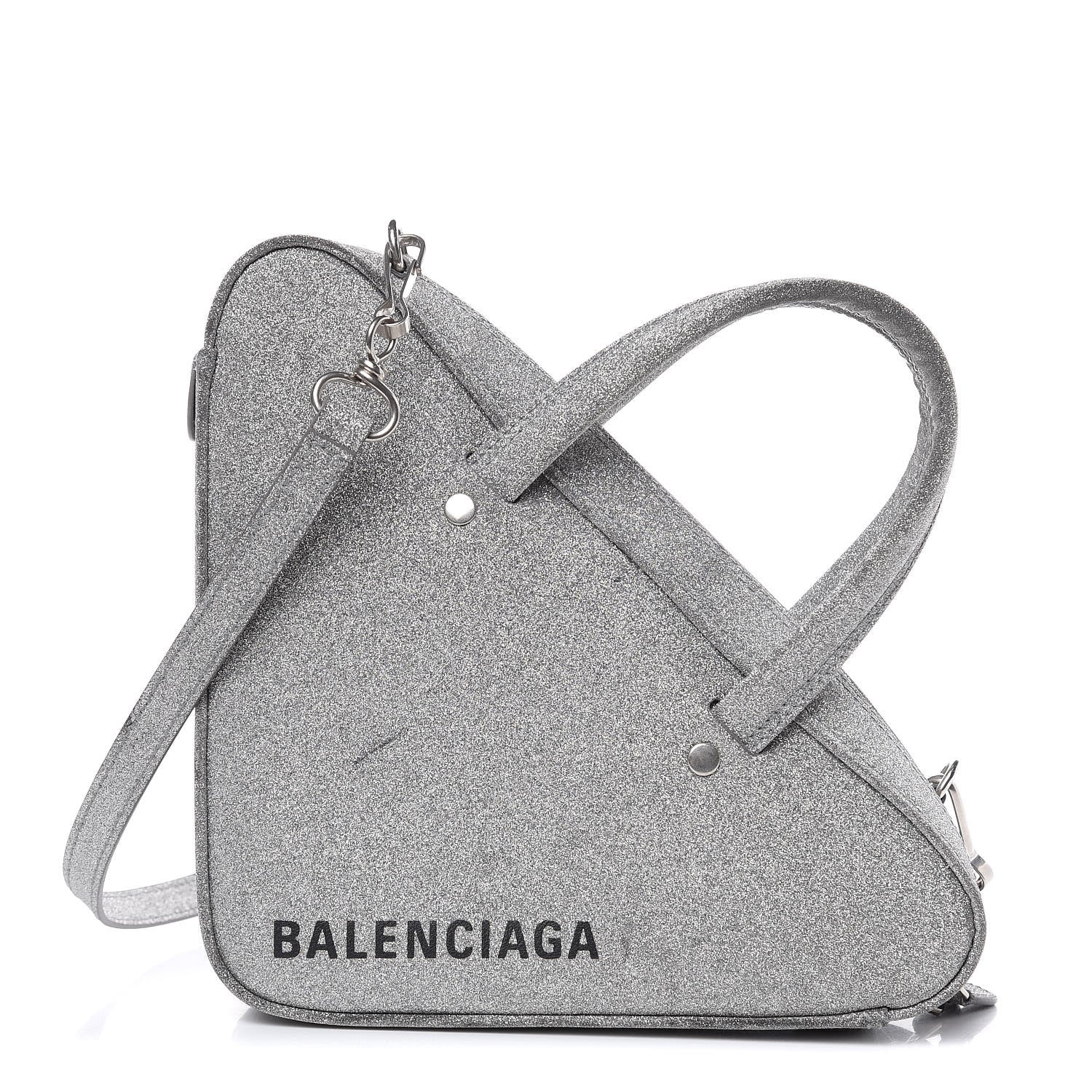 Balenciaga Glitter XS Triangle Duffle Argent Black 1 of 13
