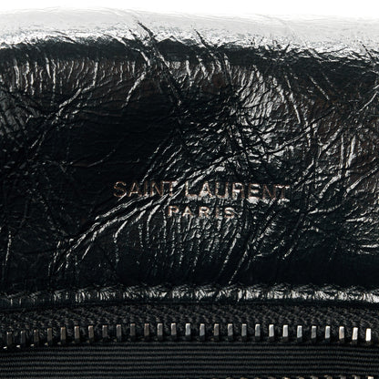 Saint Laurent Crinkled Calfskin Matelasse Monogram Large Niki Chain Satchel  Black 6 of 11
