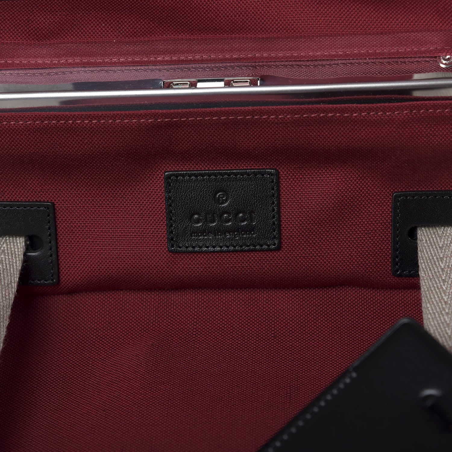 Gucci Calfskin Web Globe-Trotter Carry-On Black 7 of 9